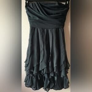 Le Chateau gray ruffle halter mini dress size XXS